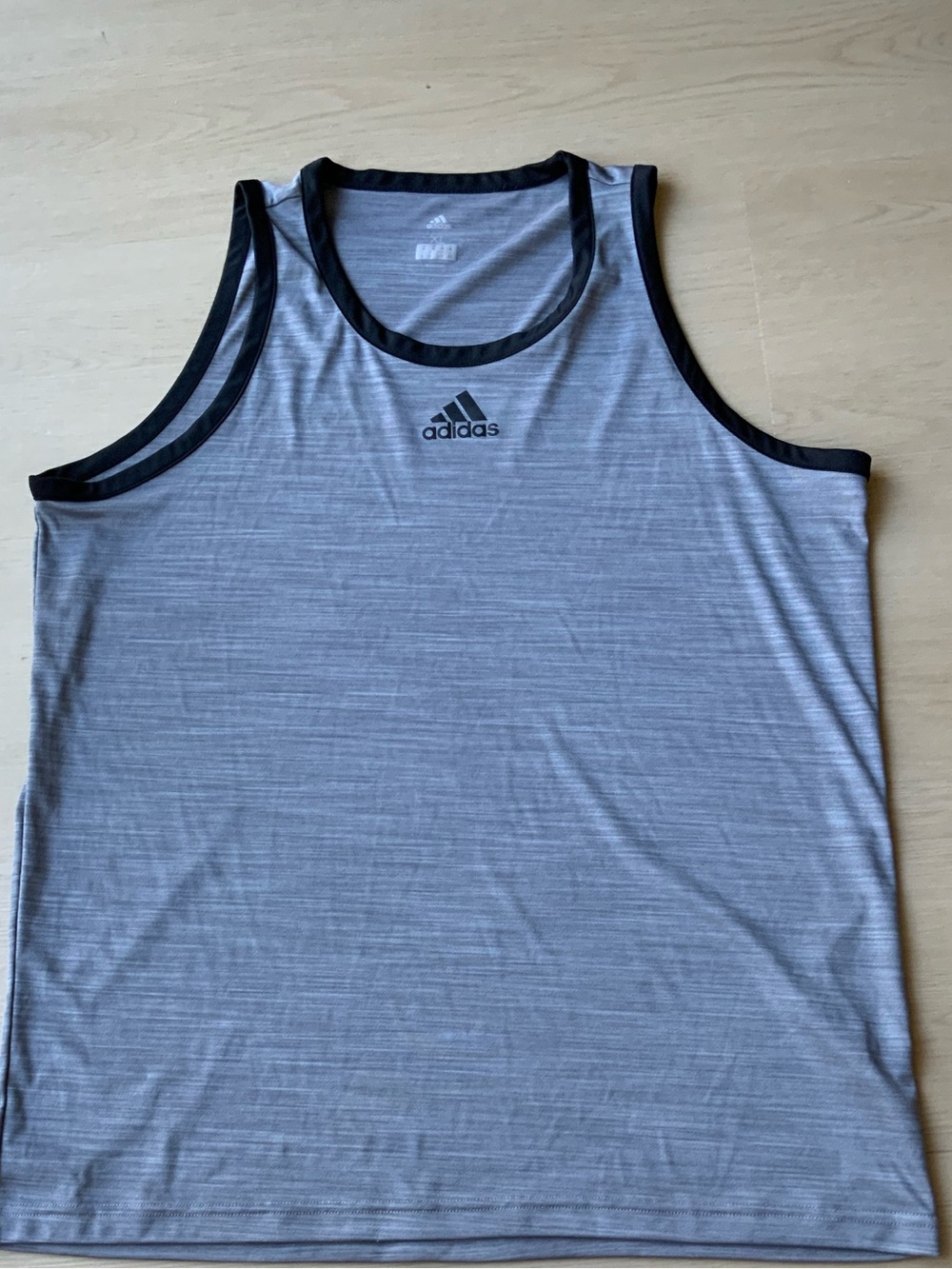 Adidas Light Gray Tank Top with Black Trim XL